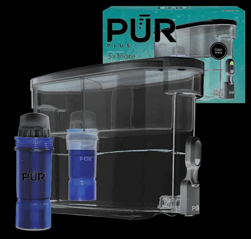 PUR PLUS 30-Cup Water Filter Dispenser, White