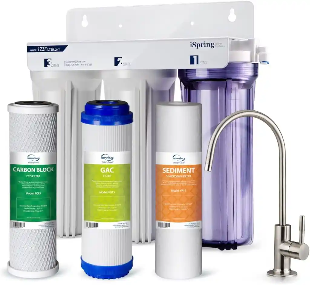 PUR PLUS under-sink water filtration system installed in kitchen providing advanced filtration for clean, safe, and better-tasting drinking water at home