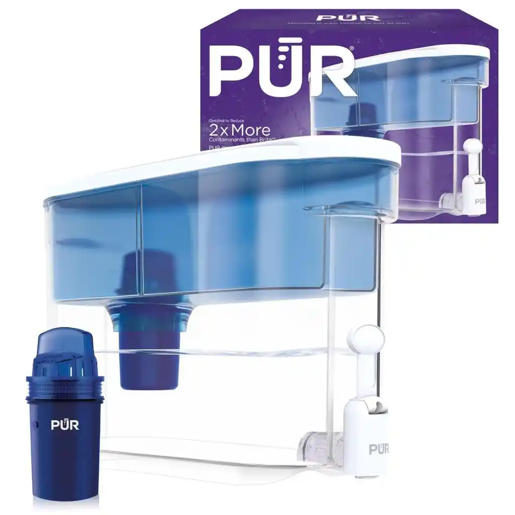 Recommended countertop water filter system placed on kitchen counter providing easy and effective filtration for clean, safe, and fresh drinking water at home