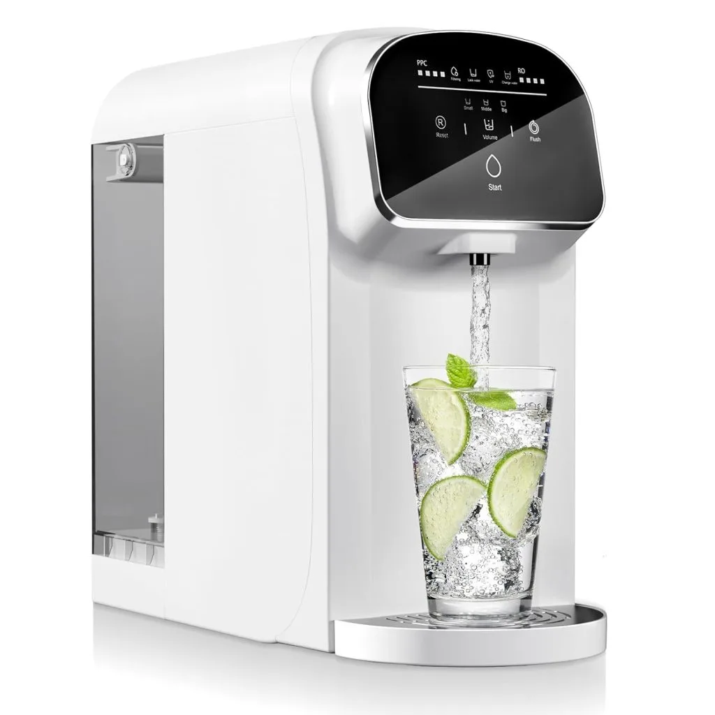 Aigerri countertop UV reverse osmosis water filter providing purified and bacteria-free drinking water
