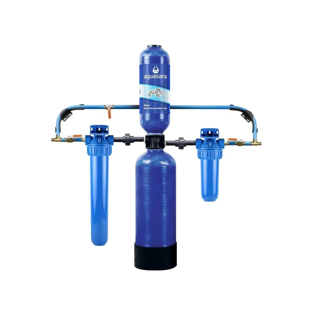 Aquasana EQ-1000-AST-UV whole house water filter system providing advanced home water purification with UV protection for clean and safe water throughout the house