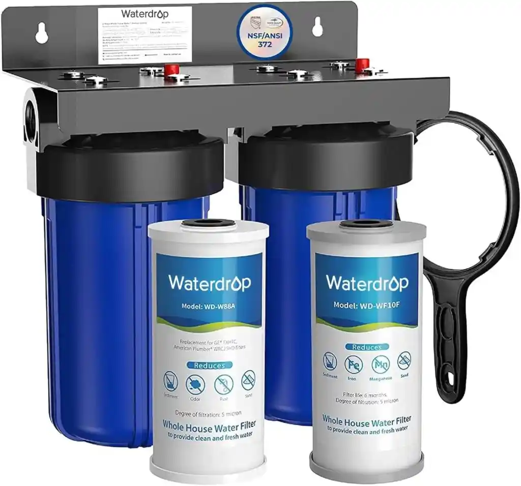 Waterdrop WD-WHF21-SH whole house water filter system installed for comprehensive home water purification and clean, safe water supply throughout the house