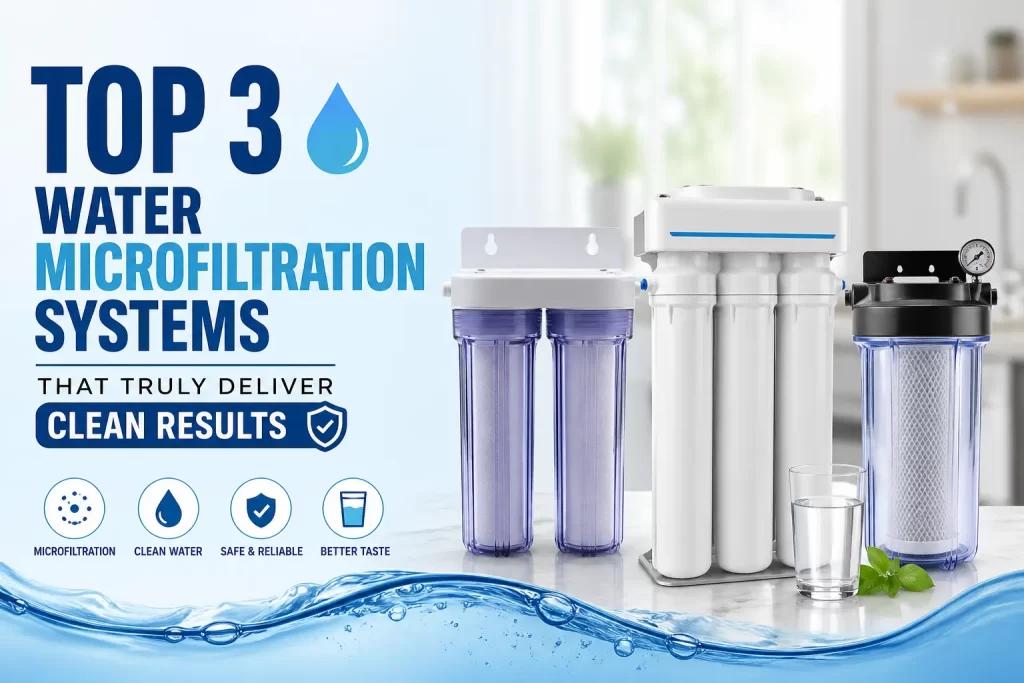 Top 3 water microfiltration systems for clean and safe drinking water in modern kitchen