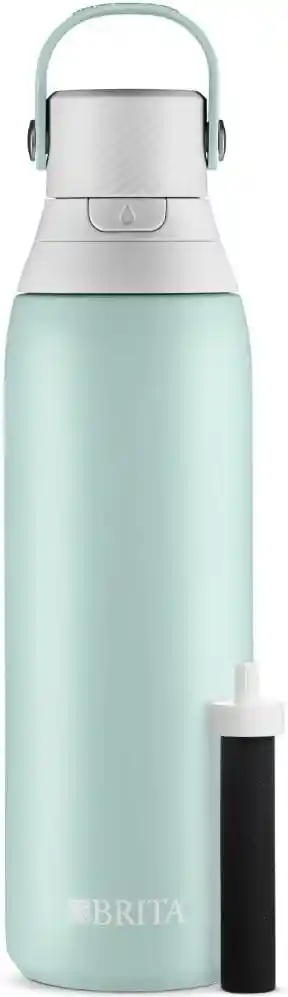 Durable Brita 20 oz stainless steel water bottle with filter for travel and daily use