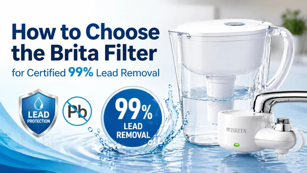 Brita water filter pitcher and faucet filter for certified 99% lead removal