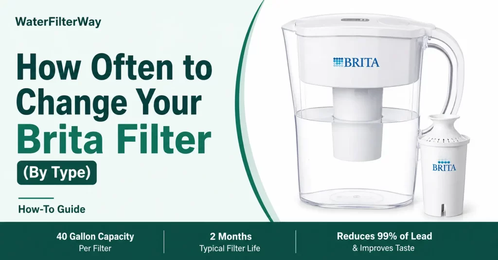 How often to change Brita filter guide with pitcher and filter types