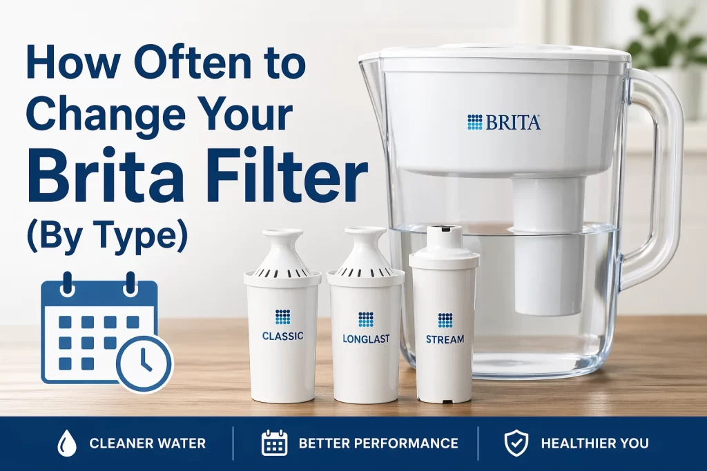 How often to change Brita filter guide with pitcher and filter types