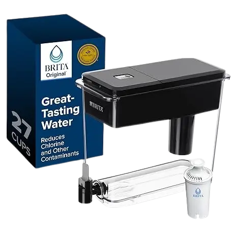 Brita UltraMax 27-Cup water filter dispenser with standard filter for clean drinking water