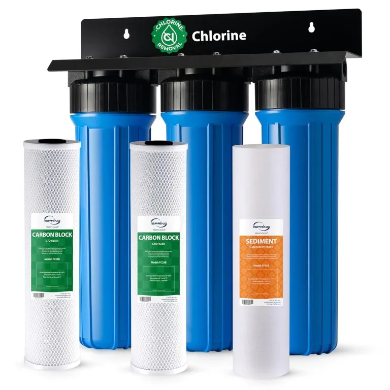 iSpring WGB32B 3-Stage Whole House Water Filter – 15 GPM, 100,000 Gallon Capacity with Lifetime Tech Support