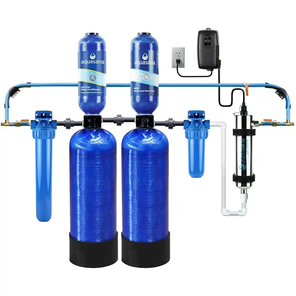 Whole House Well Water Filter System installed for removing iron, sediment, sulfur, and contaminants from private well water