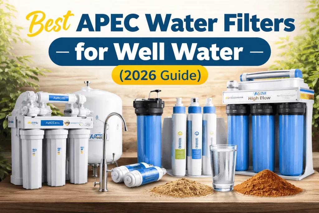 APEC water filters for well water including reverse osmosis filtration systems
