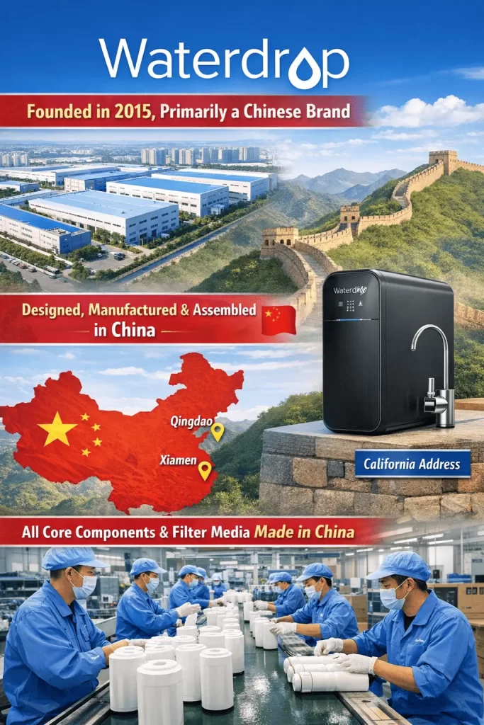 Waterdrop under-sink water filtration system with sleek compact design
