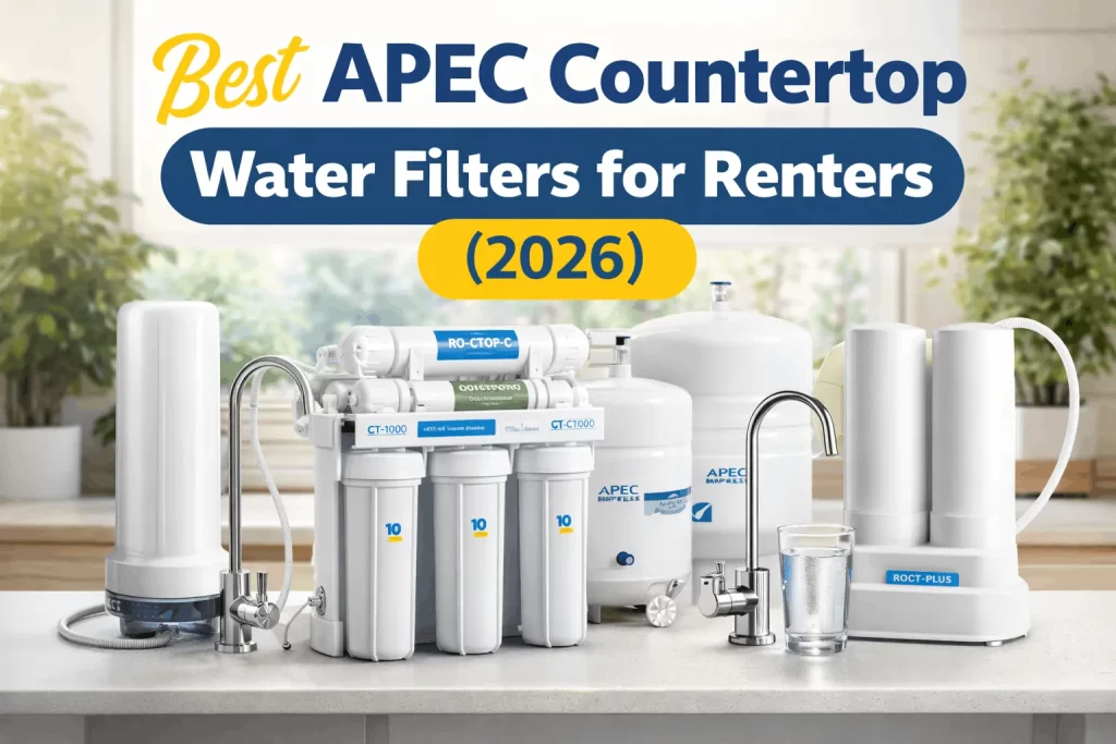 APEC countertop water filters suitable for renters with easy faucet installation