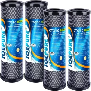ICEPURE CTO10 1-micron carbon block water filter cartridges for chlorine, odor, and taste removal