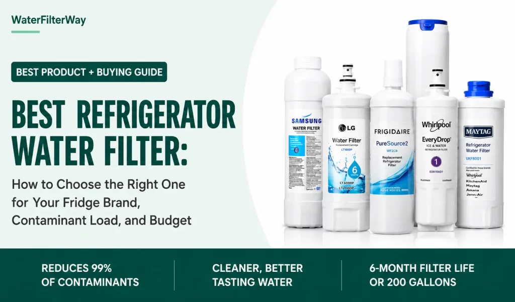 Best refrigerator water filter buying guide featuring top fridge filter brands for clean, safe drinking water.