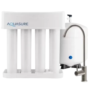 Aquasure Premier 4-stage reverse osmosis under sink water filtration system.