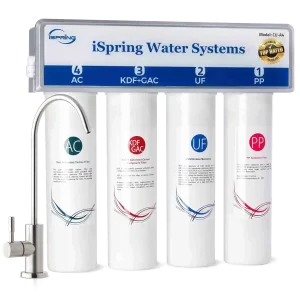 iSpring CU-A4 4-stage ultra-filtration under sink water filter system.