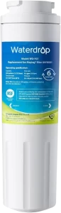 Waterdrop EDR4RXD1 refrigerator water filter replacement.